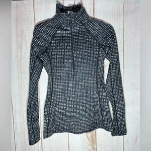Under Armour Women’s Long Sleeve Black/Gray Dot 3/4 Zip Pullover Size‎ Small